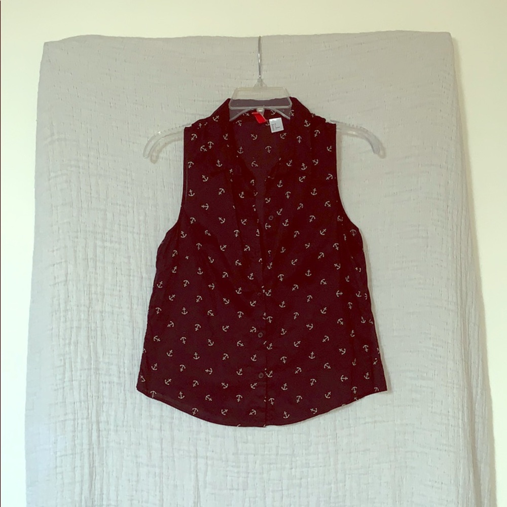 Button up thick strap tank top